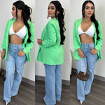 Marinna Neon Green Blazer