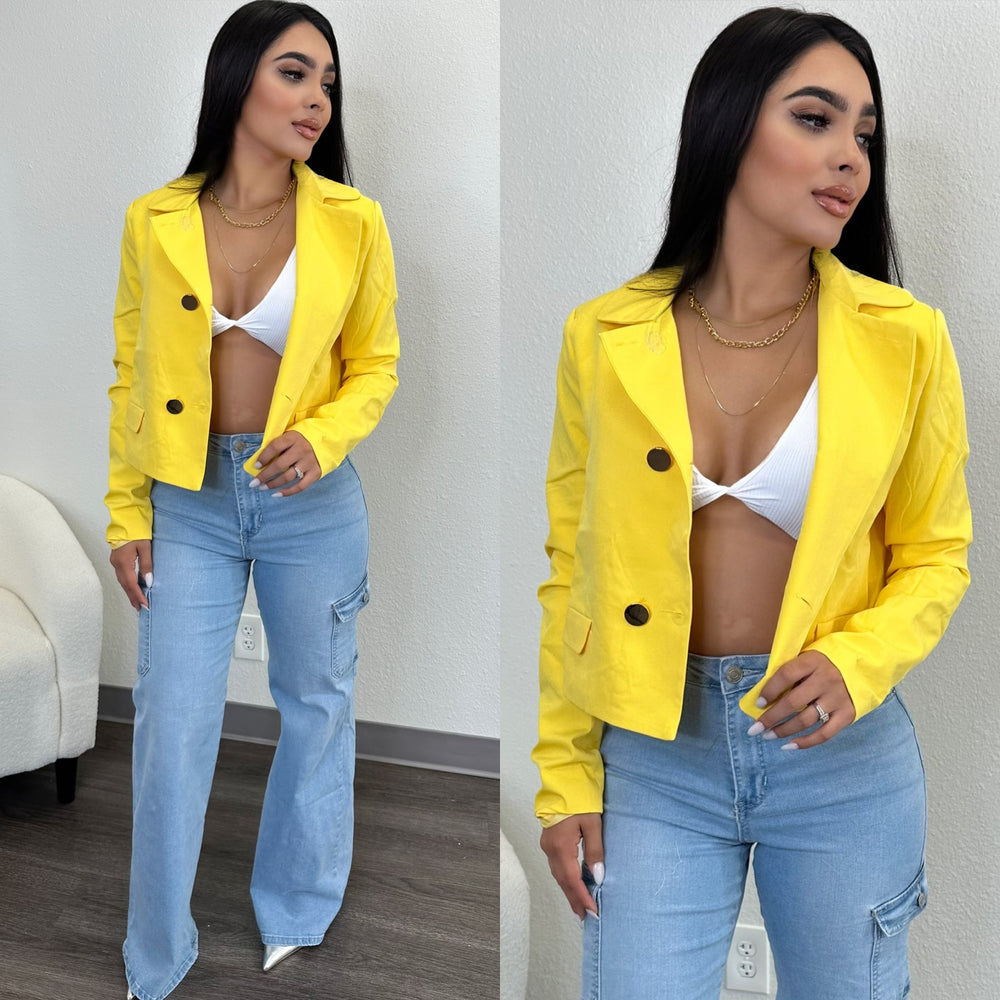 
            
                Load image into Gallery viewer, Carla Yellow Blazer
            
        