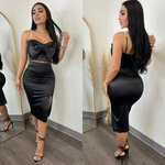 Satin Black Skirt