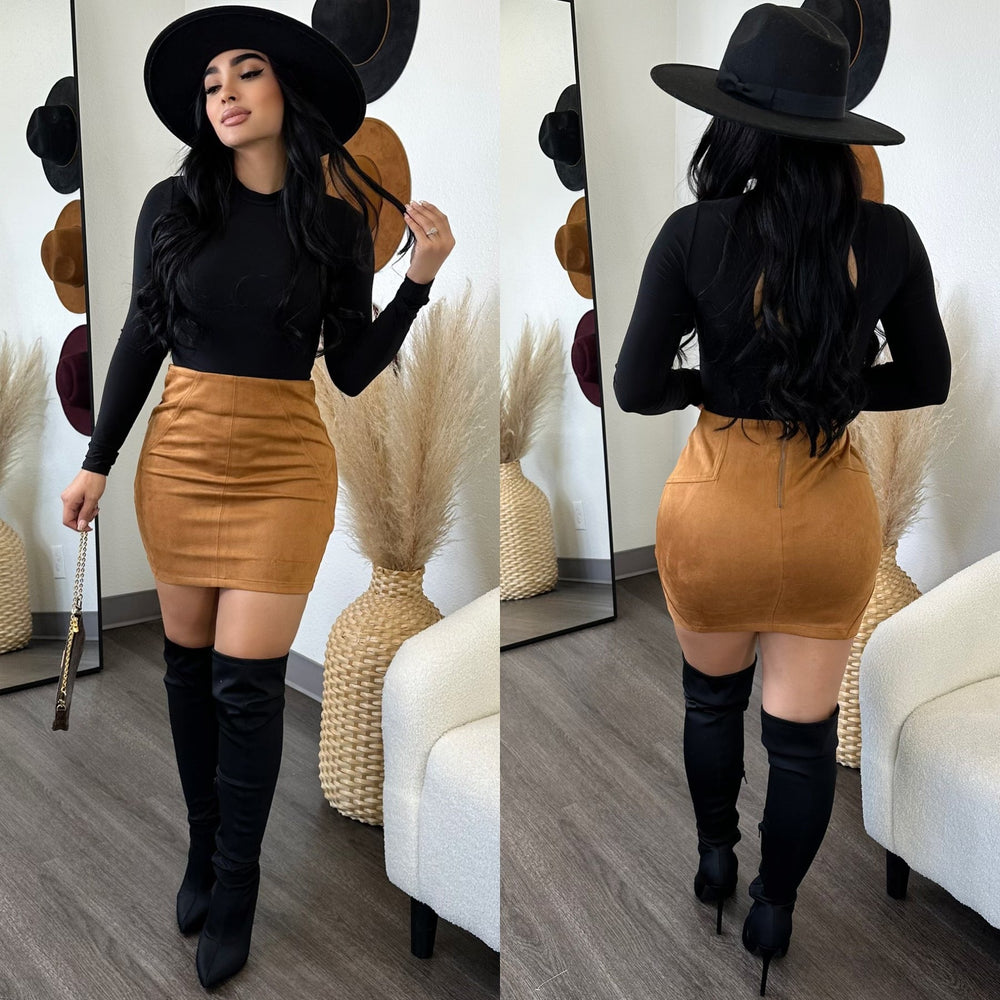 Simone Faux Suede Skirt