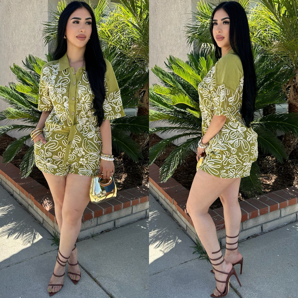 Samira Green Crochet 2PC Set
