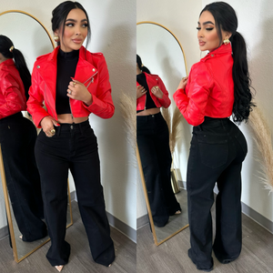 Vanae Faux Leather Jacket