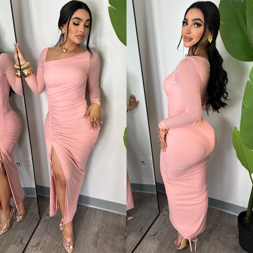 Danira Pink Mesh Dress