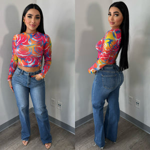 Multi color Mesh Top