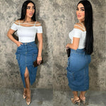Ysidra Cargo Denim Skirt