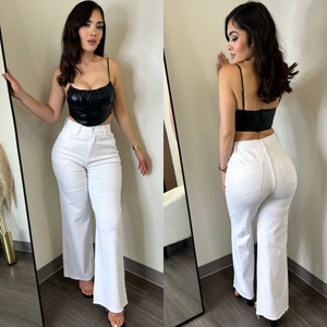 Carlo Faux Leather Top
