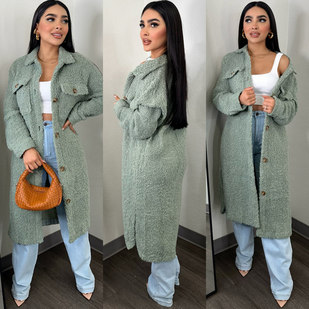 Olya Oversized Button Down Coat