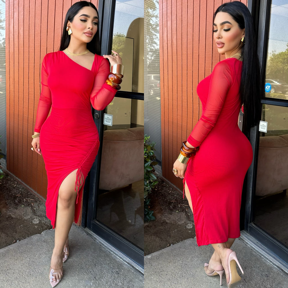 Jennica Mesh Midi Dress
