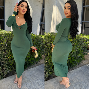Rommy Green Midi Dress