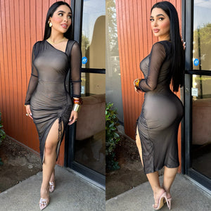 Jennica Mesh Midi Dress