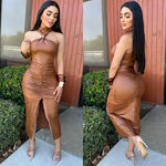 Nalani Faux Leather Dress