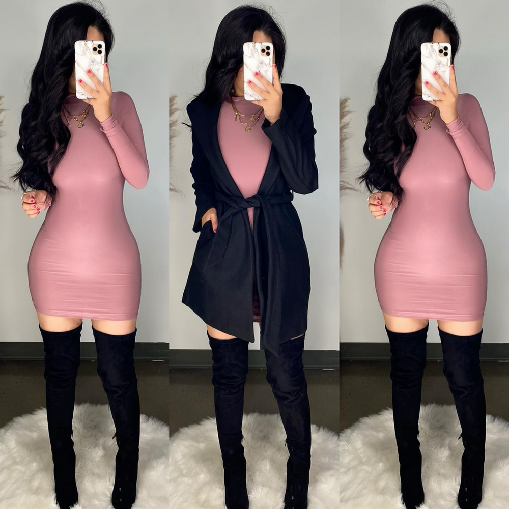 La Santa Mauve Mini Dress