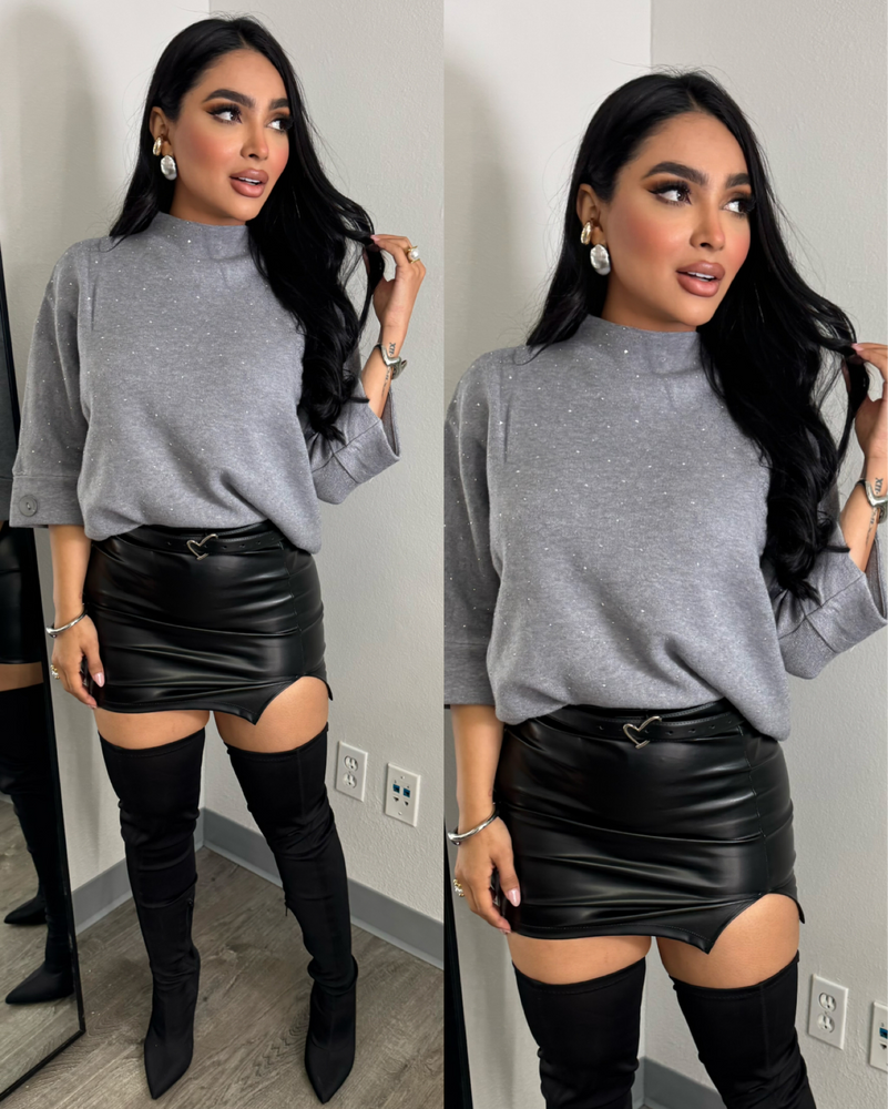 One Size Silver Rhinestone Top