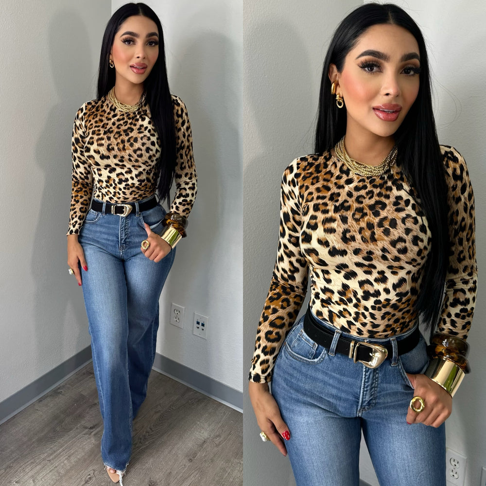 Jazel Leopard Top