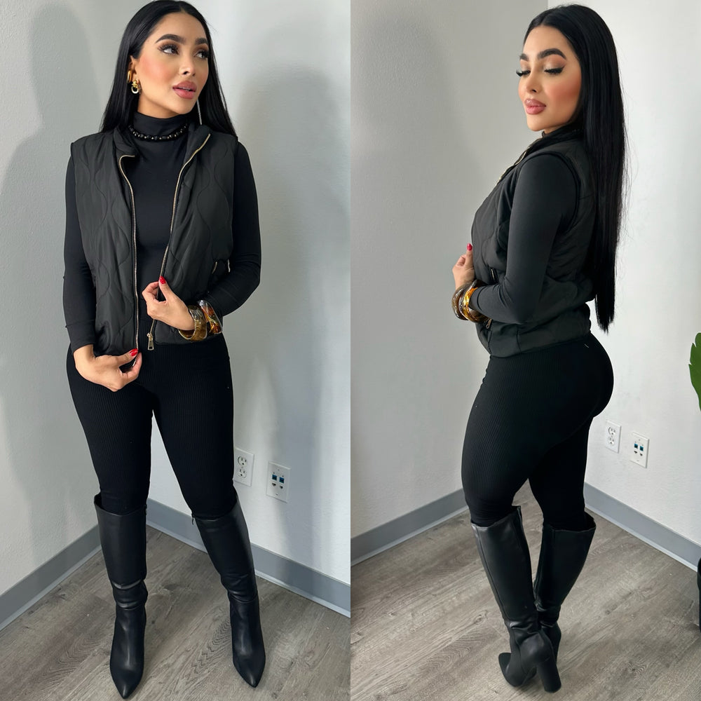 Faux Fur Black Vest