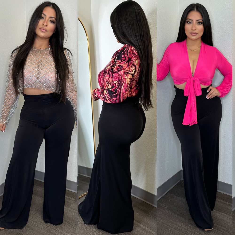 Renata Black Palazzo Pants