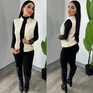Faux Fur Off White Vest