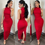 Glam Factor Red Studded Dress