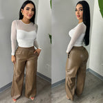 Sasha Faux Leather Pants