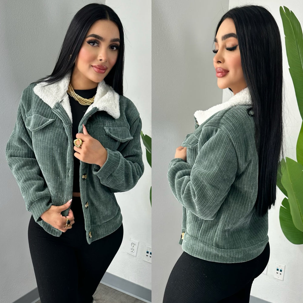 Monique Sherpa Lined Corduroy Jacket