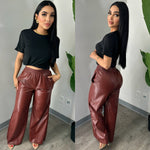 Sasha Faux Leather Pants
