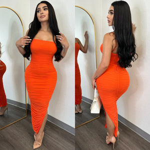 Florencia Orange Dress