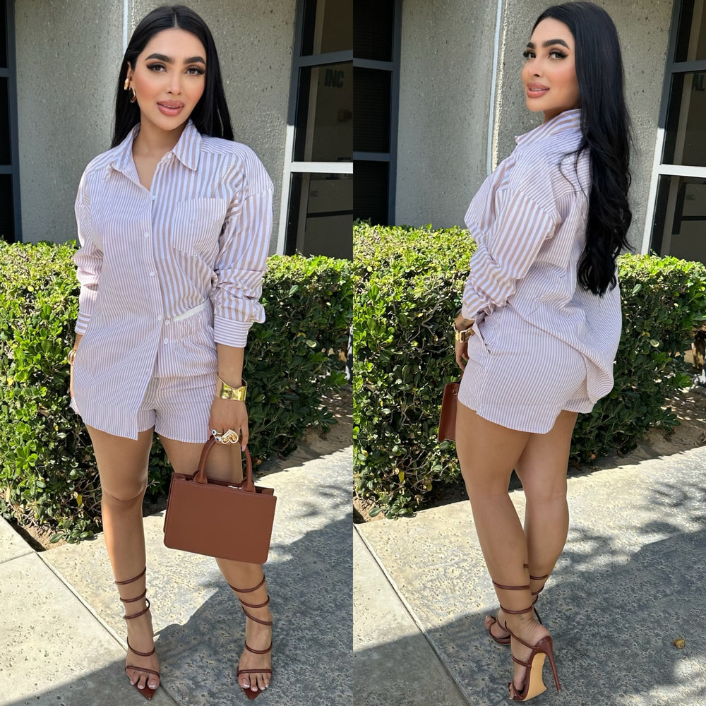 Viridiana  Brown 2PC Set