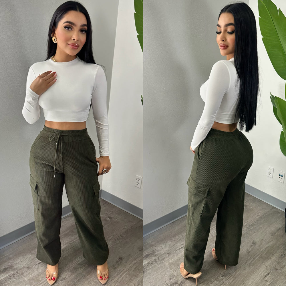 Thermal Olive Cargo Pants