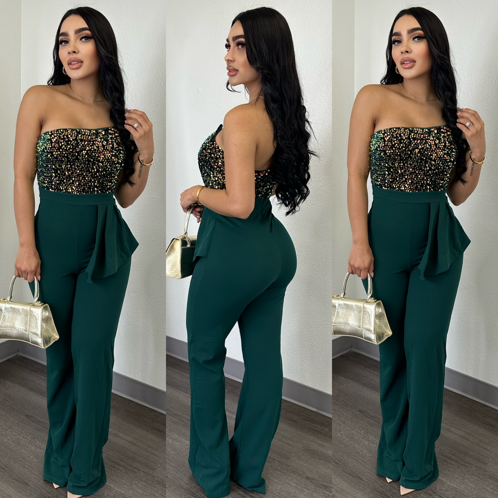 Lidia Sequin Couture Jumpsuit