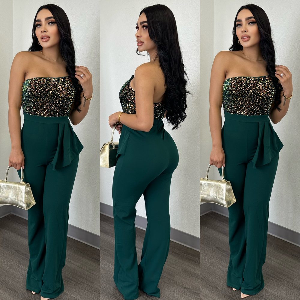 
            
                Load image into Gallery viewer, Lidia Sequin Couture Jumpsuit
            
        