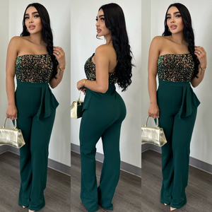 Lidia Sequin Couture Jumpsuit