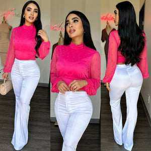 Rommie Mesh Top