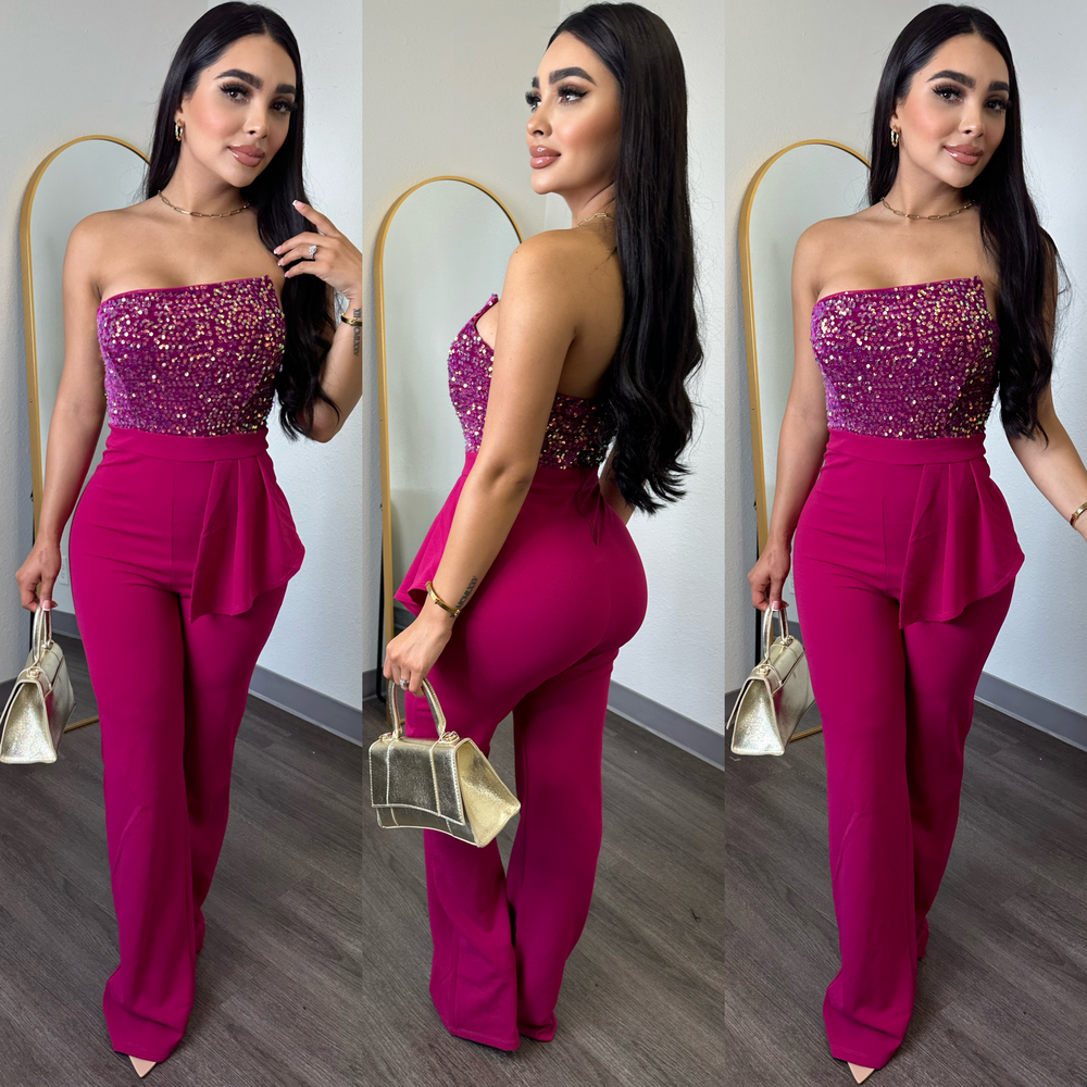 
            
                Load image into Gallery viewer, Lidia Sequin Couture Jumpsuit
            
        