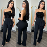 Lidia Sequin Couture Jumpsuit