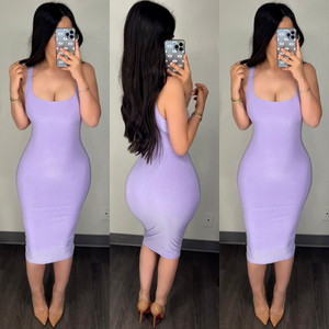 
            
                Load image into Gallery viewer, Karla Lilac Midi Dress
            
        
