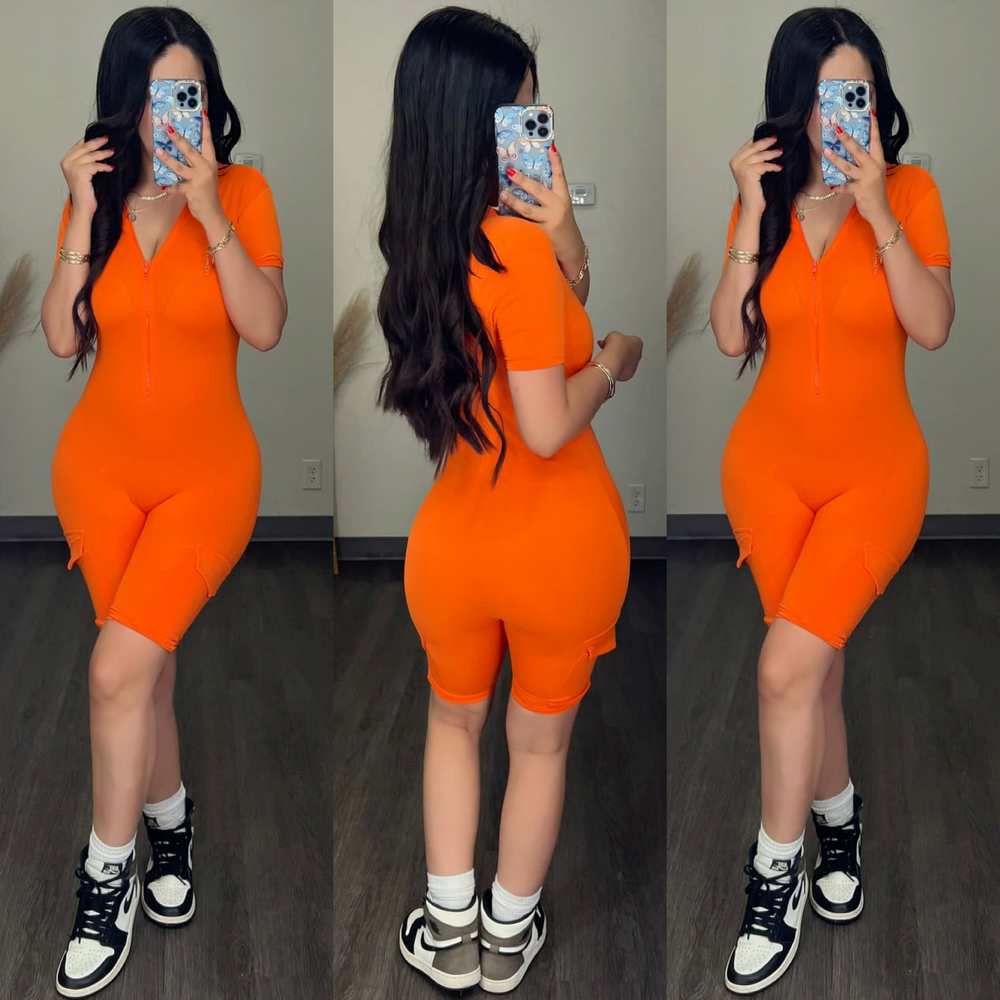 Brandon (Orange) Romper