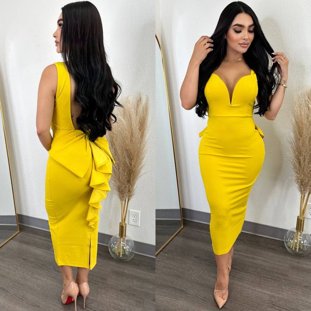 Xamira Yellow Couture Dress