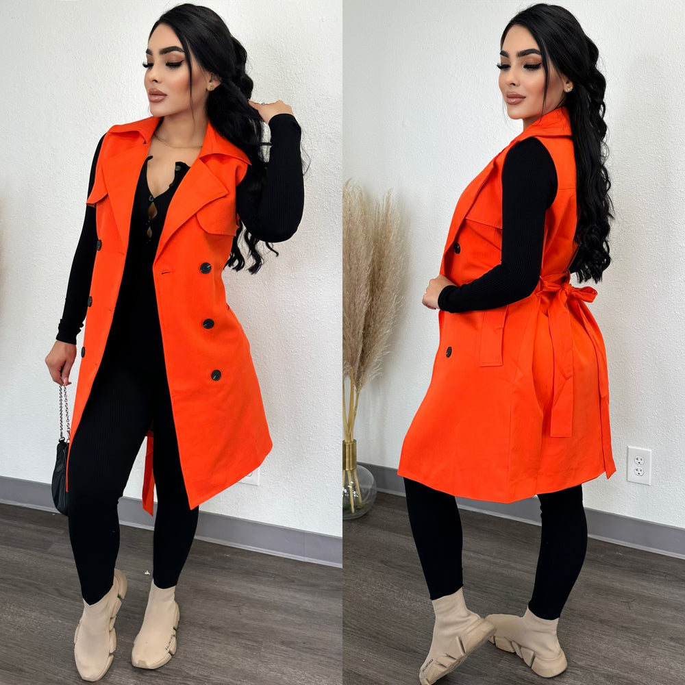 Leonel (Orange) Couture Vest