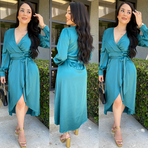 Celia Teal Midi Dress
