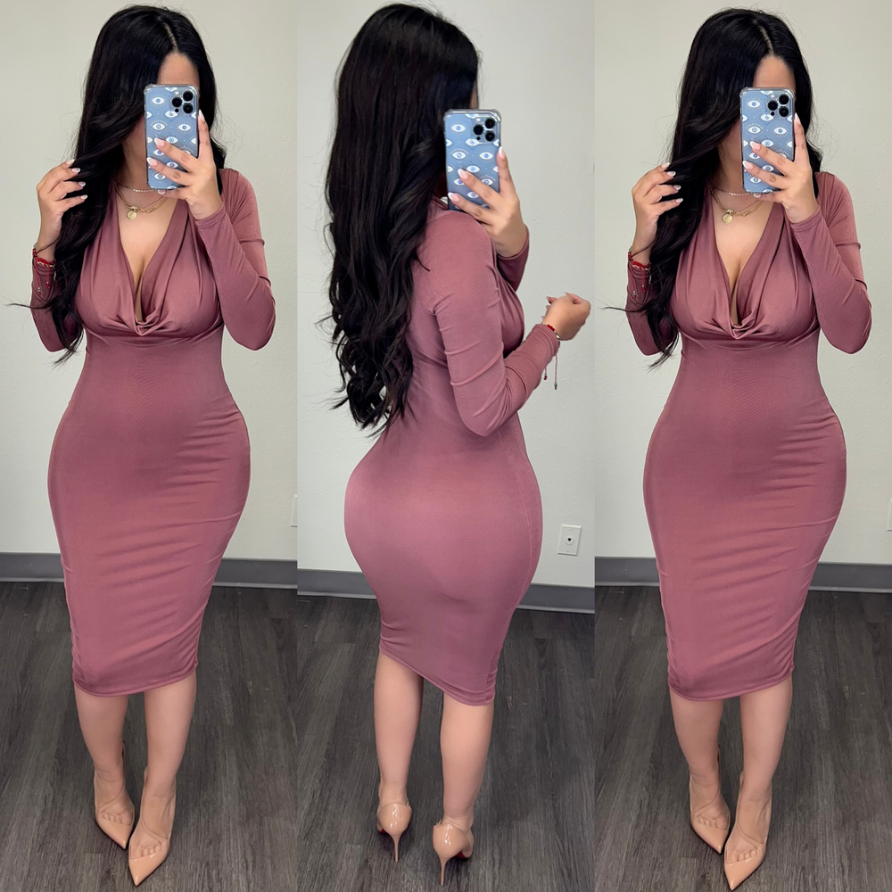 Isis (Mauve) Midi Dress