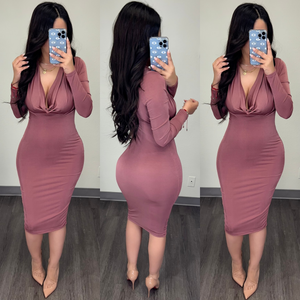 Isis (Mauve) Midi Dress