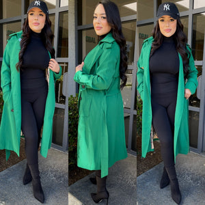 Leonel (Hunter Green) Couture Coat