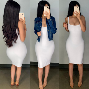 Karla White Midi Dress